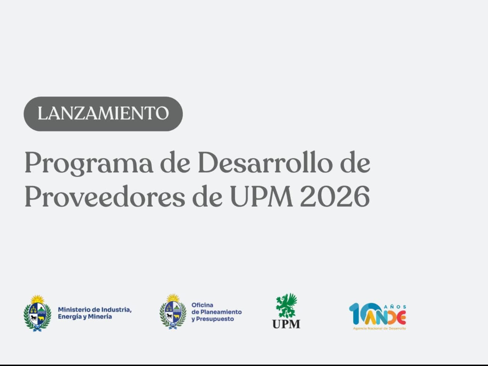 Programa de apoyo a empresas para convertirse en proveedoras de UPM
