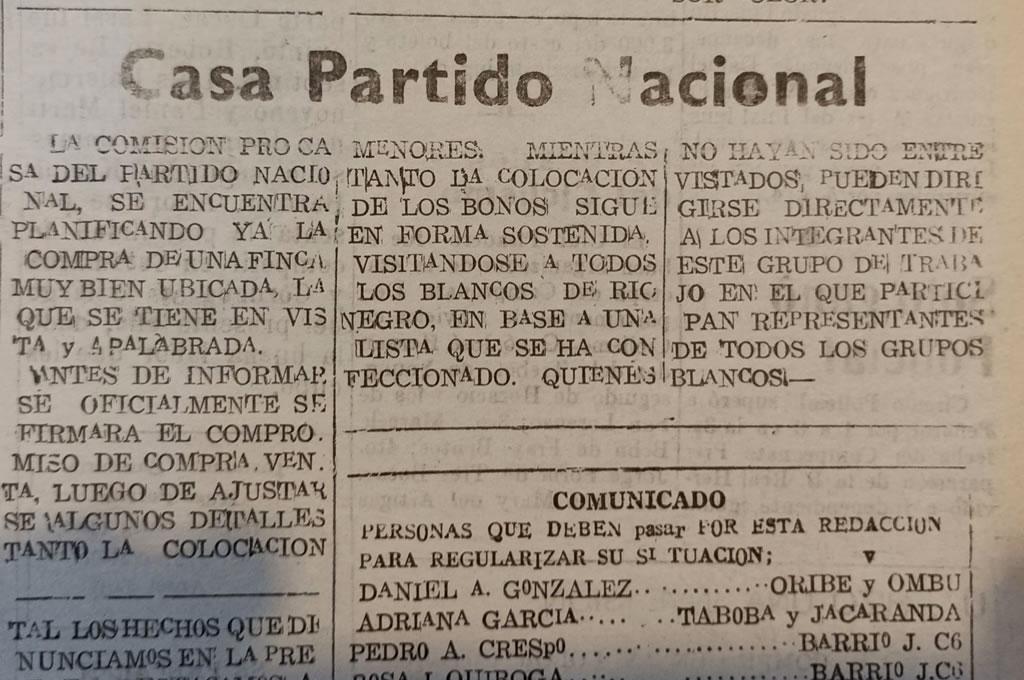 Aniversario de la Casa del Partido Nacional en Río Negro