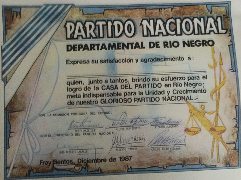 Aniversario de la Casa del Partido Nacional en Río Negro